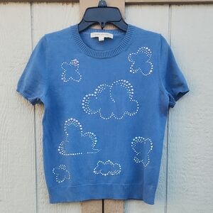 Marc Jacobs Aura Irridescent Dream Cloud Rhinestone Blue Whimsy Luxe Fairy XS